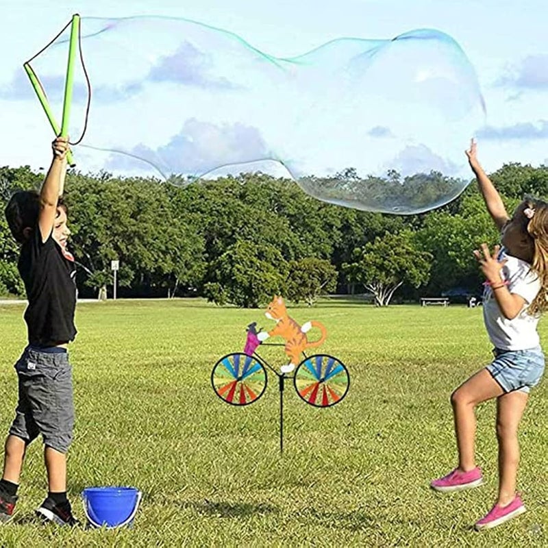 woobles Animal Bike Wind Spinner Decor, 3D Animal on Bike Windmill Wind Spinner Garden Lawn Yard Decor, Cat Dog On Bike Windmill Wind Spinner, Wind Spinners for Yard and Garden (Brown Dog) - Image 5